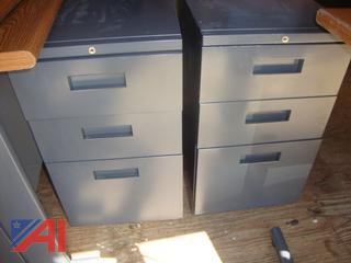 (#1835) Short Vertical File Cabinets, 3 Drawer